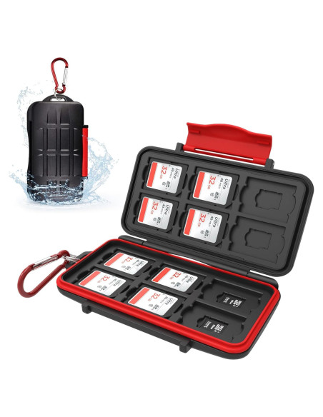Funda Protectora Kiorafoto para 12 Tarjetas SD y Micro SD
