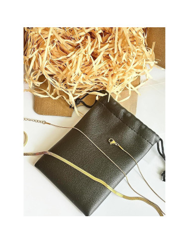 Collar Choker Doble Capa Oro 14k Acero Titanio Minimalista