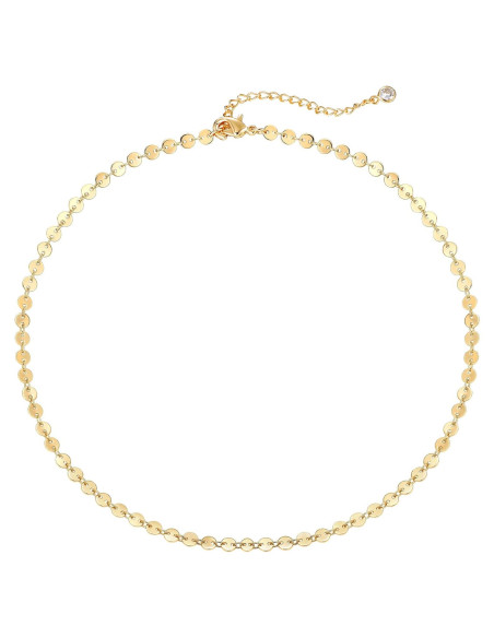Collar Choker Dremmy Studios Oro 14K Minimalista 16"+2"