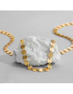 Collar Choker Dremmy Studios Oro 14K Minimalista 16"+2" 2