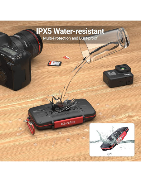 Funda Protectora Kiorafoto para 12 Tarjetas SD y Micro SD