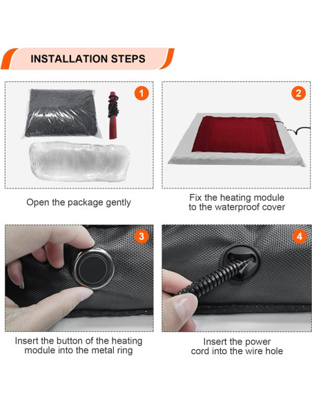 Cama Térmica Ortopédica para Perros HyphessAda Grande 91x68cm