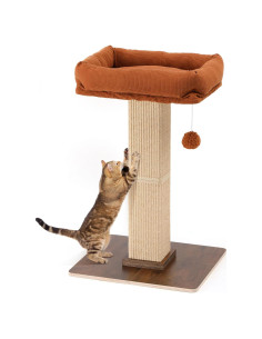 Poste Rascador para Gatos FUKUMARU Retro 73 cm con Perch