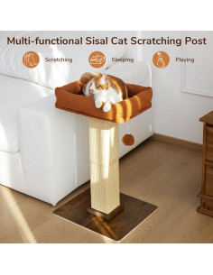 Poste Rascador para Gatos FUKUMARU Retro 73 cm con Perch 2