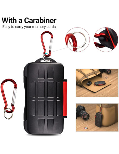 Funda Protectora Kiorafoto para 12 Tarjetas SD y Micro SD