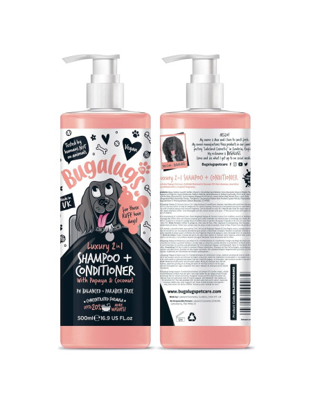 Champú y Acondicionador 2 en 1 Bugalugs 500 ml Papaya y Coco Champú y Acondicionador 2 en 1 Bugalugs 500 ml Papaya y Coco