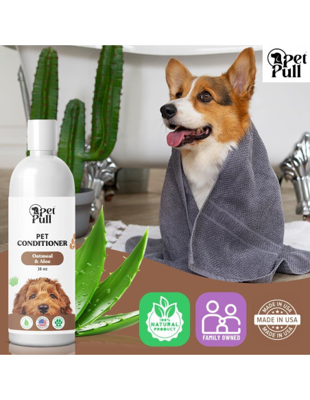 Champú Natural para Perros PET PULL 16 oz Avena y Aloe