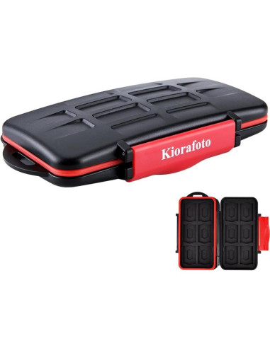 Funda Protectora Kiorafoto para 12 Tarjetas SD y Micro SD