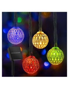 Luces de Cuerda Solares Brightown 60 LED 11m Multicolor