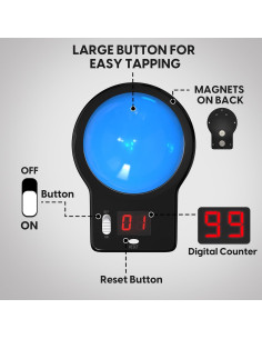 Contador Digital Grande Magnético Contador Redondo Fácil 2