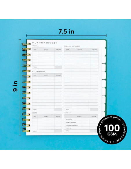 Planificador Sin Fecha 12 Meses Paperage Lavanda 19x23 cm