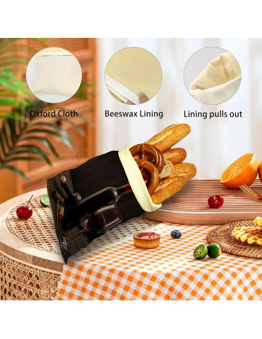 Bolsas de Pan Reutilizables de Cera de Abeja SINENRY - 2 Unidades