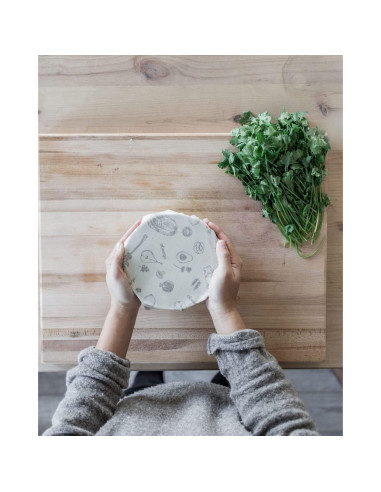 Envoltura de Alimentos de Cera de Abeja Abeego - Set 3 Hojas 25.4 cm