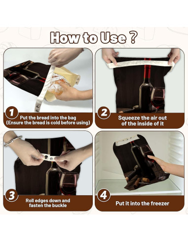 Bolsas de Pan Reutilizables de Cera de Abeja SINENRY - 2 Unidades