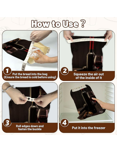 Bolsas de Pan Reutilizables de Cera de Abeja SINENRY - 2 Unidades