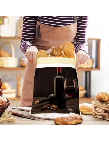 Bolsas de Pan Reutilizables de Cera de Abeja SINENRY - 2 Unidades