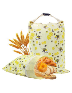 2 Bolsas de Pan de Cera de Abeja HelixTrim 43 cm Reutilizables