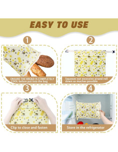 2 Bolsas de Pan de Cera de Abeja HelixTrim 43 cm Reutilizables 2