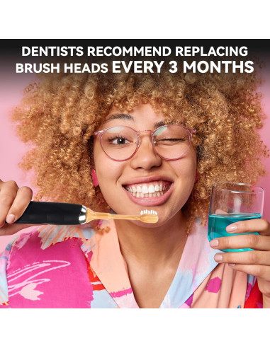 Cabezas de cepillo de dientes de bambú Ponpace - Cerdas suaves