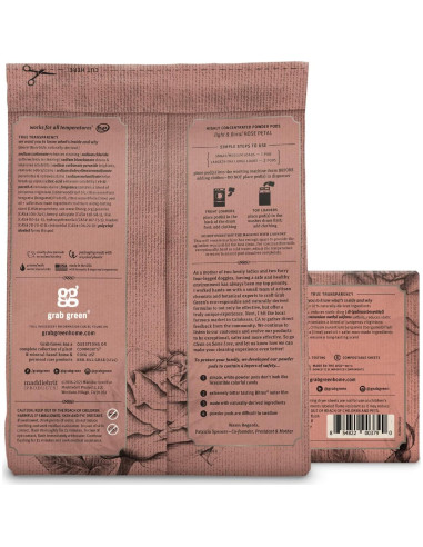 Cápsulas de Detergente y Hojas para Secadora Grab Green 80 Unidades Pétalo de Rosa