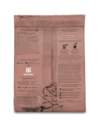 Cápsulas de Detergente y Hojas para Secadora Grab Green 80 Unidades Pétalo de Rosa