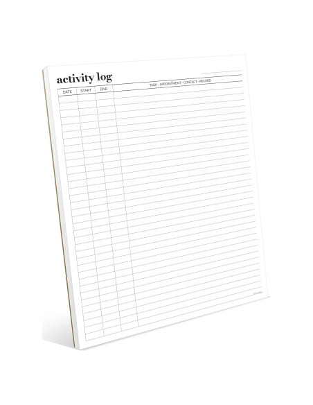 Bloc de Notas de Registro de Actividades HADIGU Carta 50 Hojas