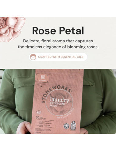 Cápsulas de Detergente y Hojas para Secadora Grab Green 80 Unidades Pétalo de Rosa