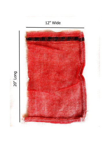 Bolsas de Malla Roja St. Boniface 12x20 cm 4.54 kg (5 unidades)