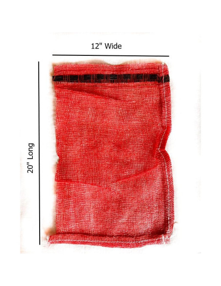 Bolsas de Malla Roja St. Boniface 12x20 cm 4.54 kg (5 unidades)