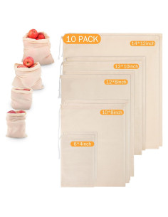 Paquete de 10 bolsas de leche de nuez Chielor - Algodón orgánico
