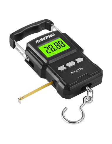 Balanza Digital RISEPRO 75Kg con Regla Retráctil 39"