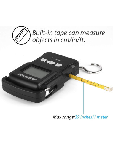 Balanza Digital RISEPRO 75Kg con Regla Retráctil 39"