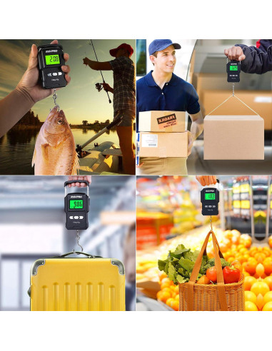 Balanza Digital RISEPRO 75Kg con Regla Retráctil 39"