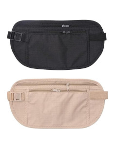 Cinturón de Dinero de Viaje Gofidin 2 Pack Nylon Ajustable