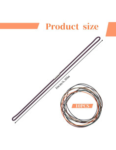 10 Bandas Elásticas Nylon para Cuadernos de Viaje 16cm 2