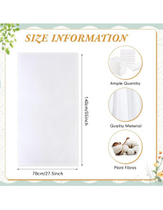 Toallas de Baño Desechables Buryeah 30 Pcs 70x140 cm Blancas 2