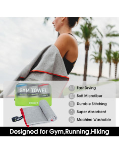 Juego de 3 Toallas de Microfibra 4Monster para Gimnasio y Viaje 2