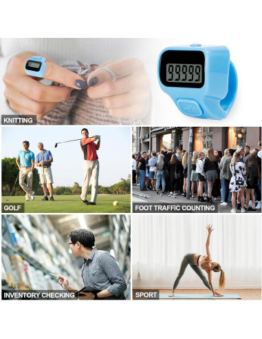 Contador Clicker Amble, Paquete de 6, Digital, 5 Dígitos