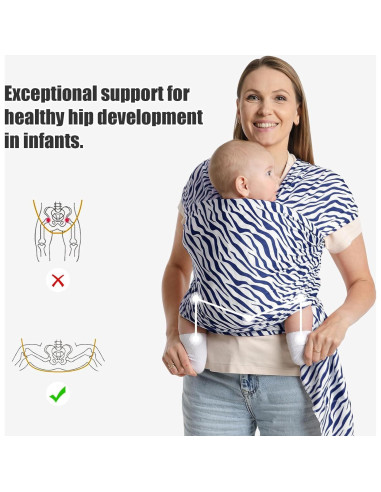 Fular para Bebés Rayas de Cebra SL-2025-AB 3.2-17.2 kg