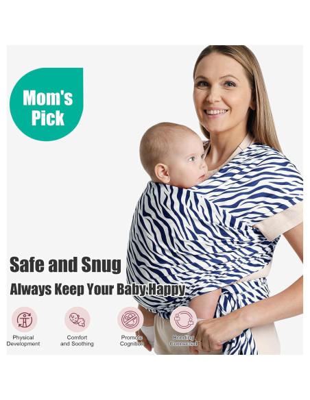 Fular para Bebés Rayas de Cebra SL-2025-AB 3.2-17.2 kg
