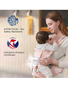 Portabebés YIYUNBEBE 6-en-1 Rosa para 0-36 meses 2