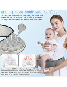 Portabebés 2 en 1 Ergonomico para Bebés hasta 20 kg - Gris 2