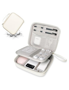 Funda de Viaje Organizador Electrónico Dura Blanco 18.9x15.49cm