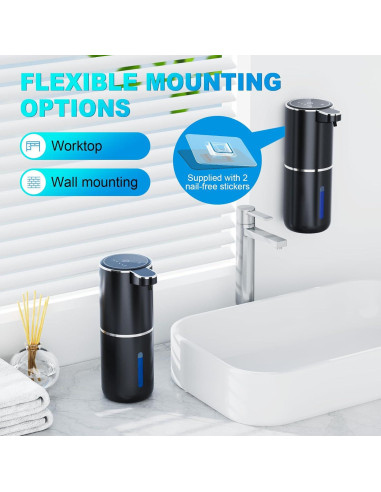 Dispensador Automático de Jabón Espumoso Amyzavls 380ml USB