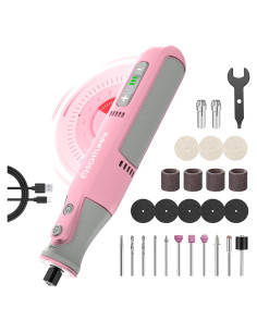 Herramienta Rotativa Inalámbrica SCHTUMPA 8V Rosa con 25 Accesorios