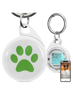 Etiqueta de Perro QR FURMYLOVE Personalizada Verde 3.05x5.84cm