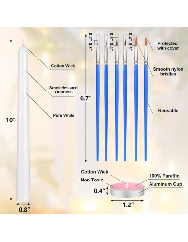 Kit de Pintura de Velas DIY MTLEE 78 Piezas Multicolor