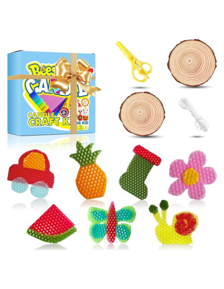 Kit de Fabricación de Velas de Cera de Abeja SMEAGOLORIYA 20.32 cm