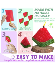 Kit de Fabricación de Velas de Cera de Abeja SMEAGOLORIYA 20.32 cm 2