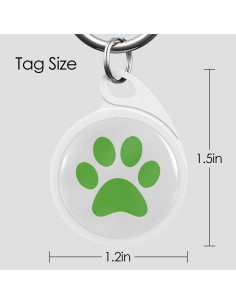 Etiqueta de Perro QR FURMYLOVE Personalizada Verde 3.05x5.84cm 2